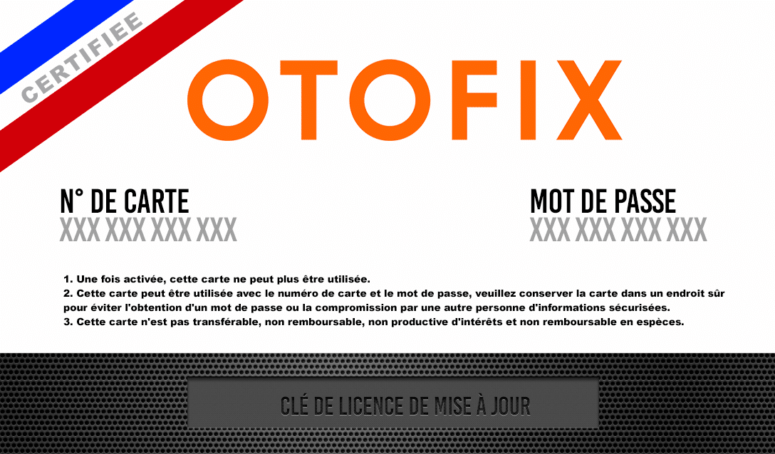 Licence mise à jour OTOFIX