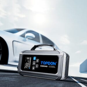 V2200Air booster batterie voiture professionnel gonfleur pneus 3 minutes 6 modes batterie externe PD45W 400 lumens LED 2