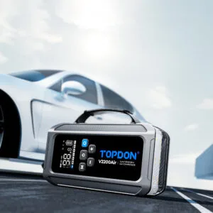 V2200Air booster batterie voiture professionnel gonfleur pneus 3 minutes 6 modes batterie externe PD45W 400 lumens LED 2