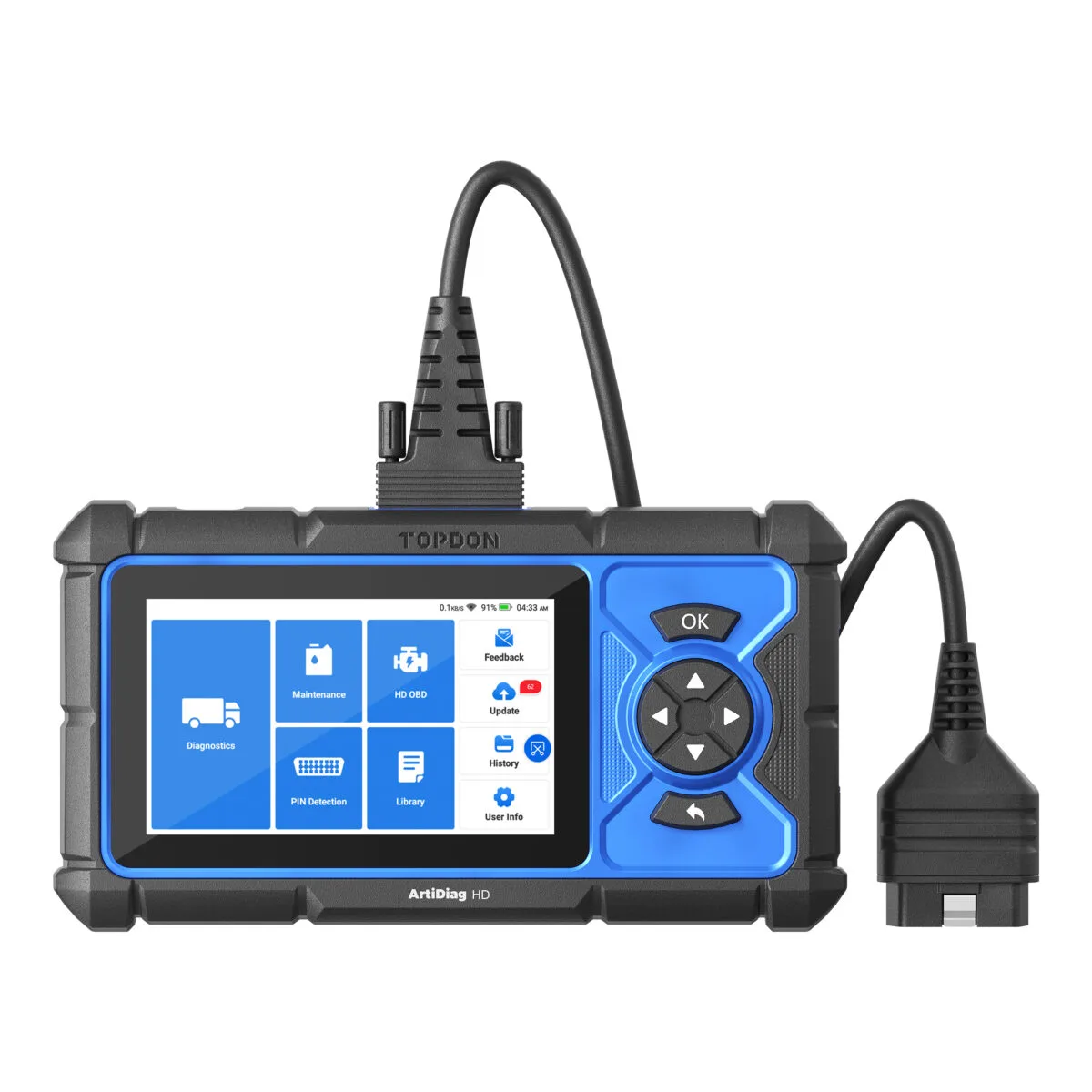 Outil diagnostic poids lourds professionnel TOPDON ArtiDiag HD scanner camions bus engins 60 marques DPF SCR