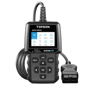 Scanner OBDII professionnel TOPDON ArtiLink500B lecteur codes testeur batterie écran couleur diagnostic automobile