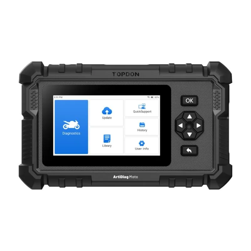 Scanner diagnostic moto professionnel TOPDON ArtiDiag Moto 15 marques BMW Honda Harley écran tactile 5 pouces