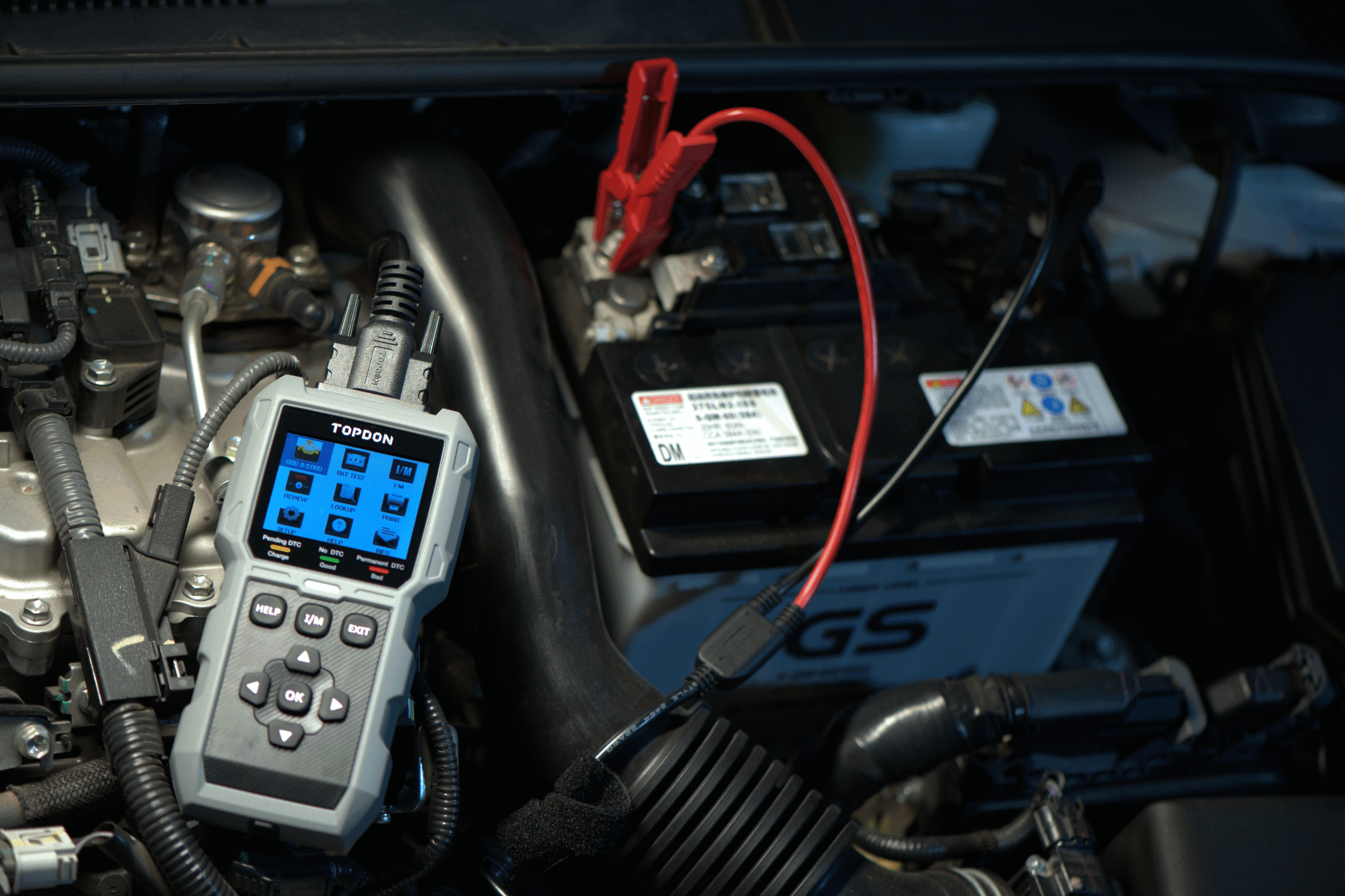 Outil diagnostic auto professionnel TOPDON ArtiLink500B lecteur codes OBDII testeur batterie écran couleur