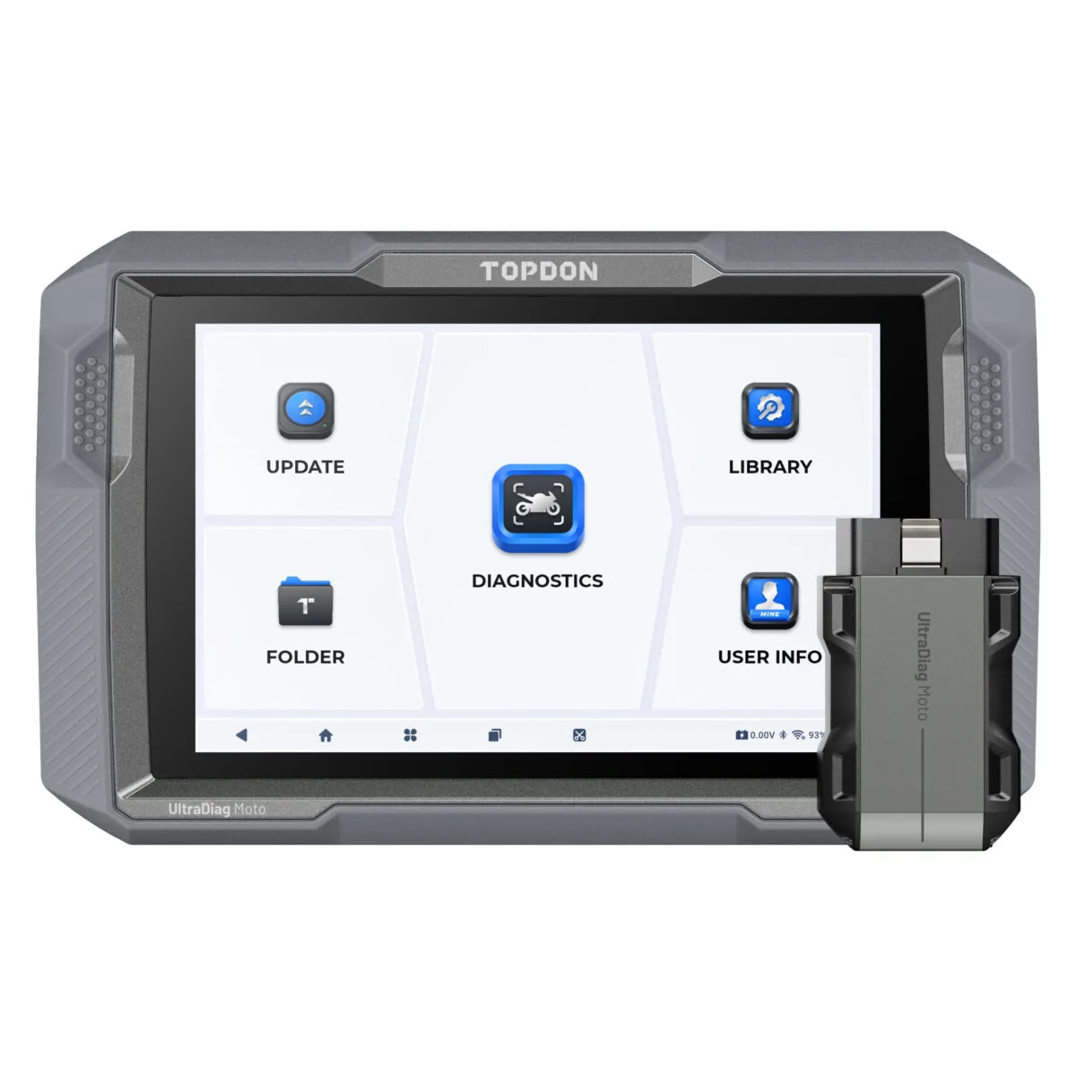 Valise diagnostic moto professionnelle TOPDON UltraDiag Moto tablette 8 pouces Bluetooth 80 marques contrôle bidirectionnel