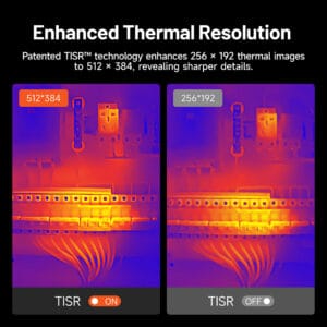 Caméra thermique professionnelle TC002C Duo application TopInfrared palette couleurs détection fuites température précise